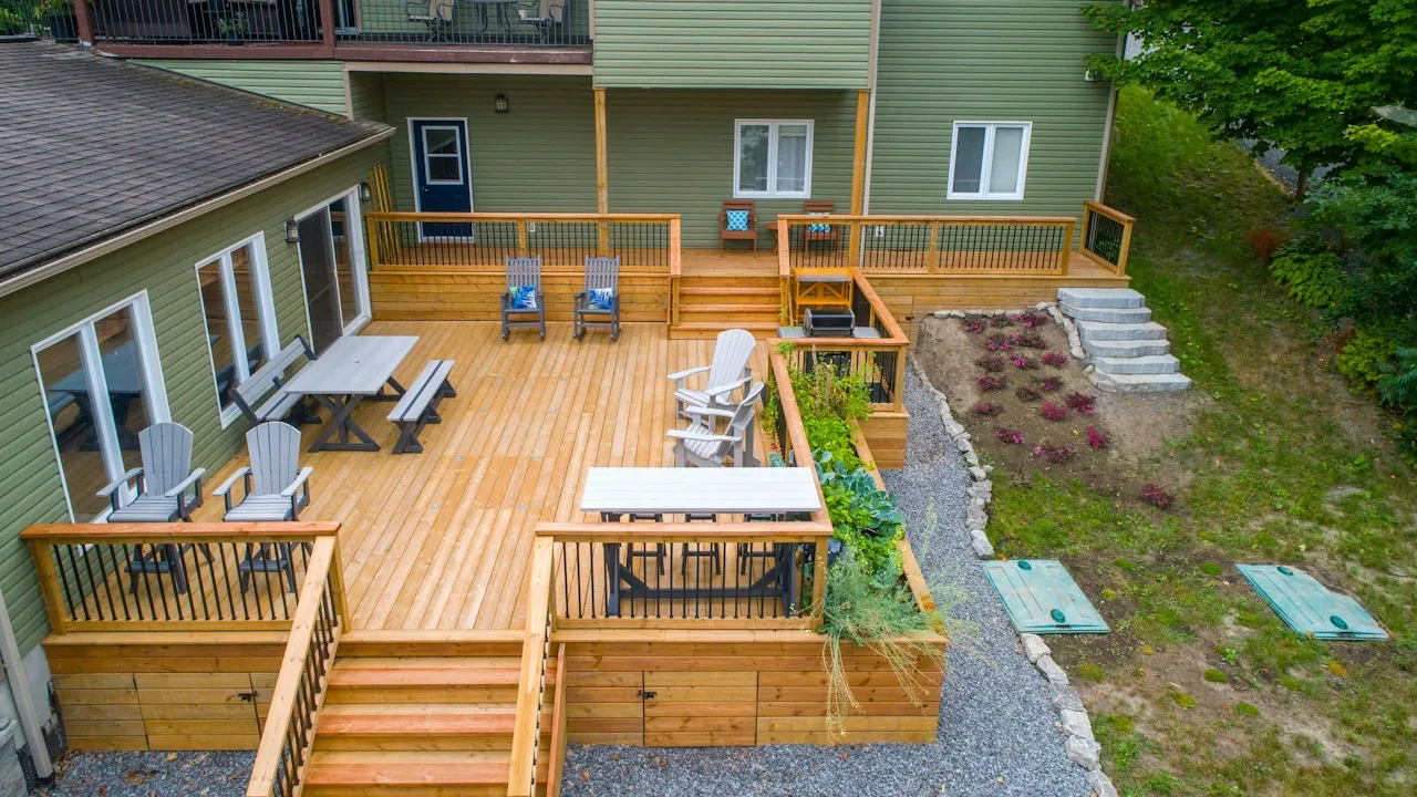 Example timber deck-raised